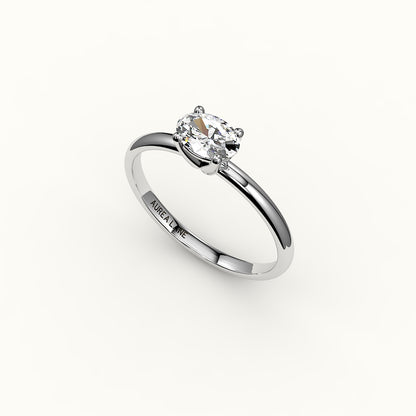 East-West Oval Solitaire Ring Setting