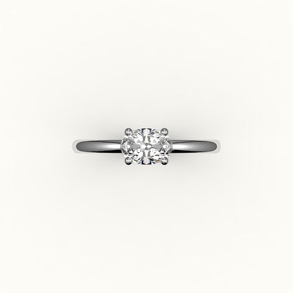 East-West Oval Solitaire Ring Setting