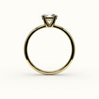 East-West Oval Solitaire Ring Setting