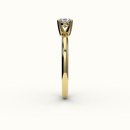 East-West Oval Solitaire Ring Setting