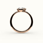 East-West Pear Cut Bezel Ring Setting