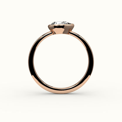 East-West Pear Cut Bezel Ring Setting