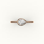 East-West Pear Cut Bezel Ring Setting