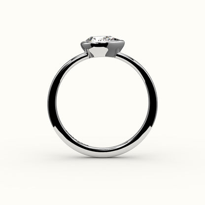 East-West Pear Cut Bezel Ring Setting