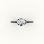 East-West Pear Cut Bezel Ring Setting