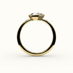 East-West Pear Cut Bezel Ring Setting