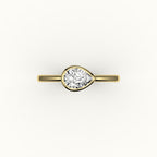 East-West Pear Cut Bezel Ring Setting