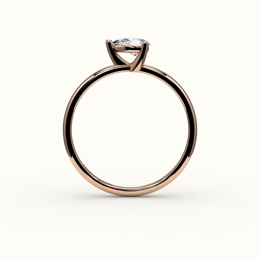 East-West Pear Cut Solitaire Ring Setting