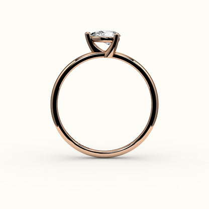 East-West Pear Cut Solitaire Ring Setting