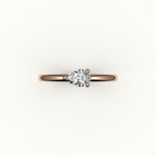 East-West Pear Cut Solitaire Ring Setting