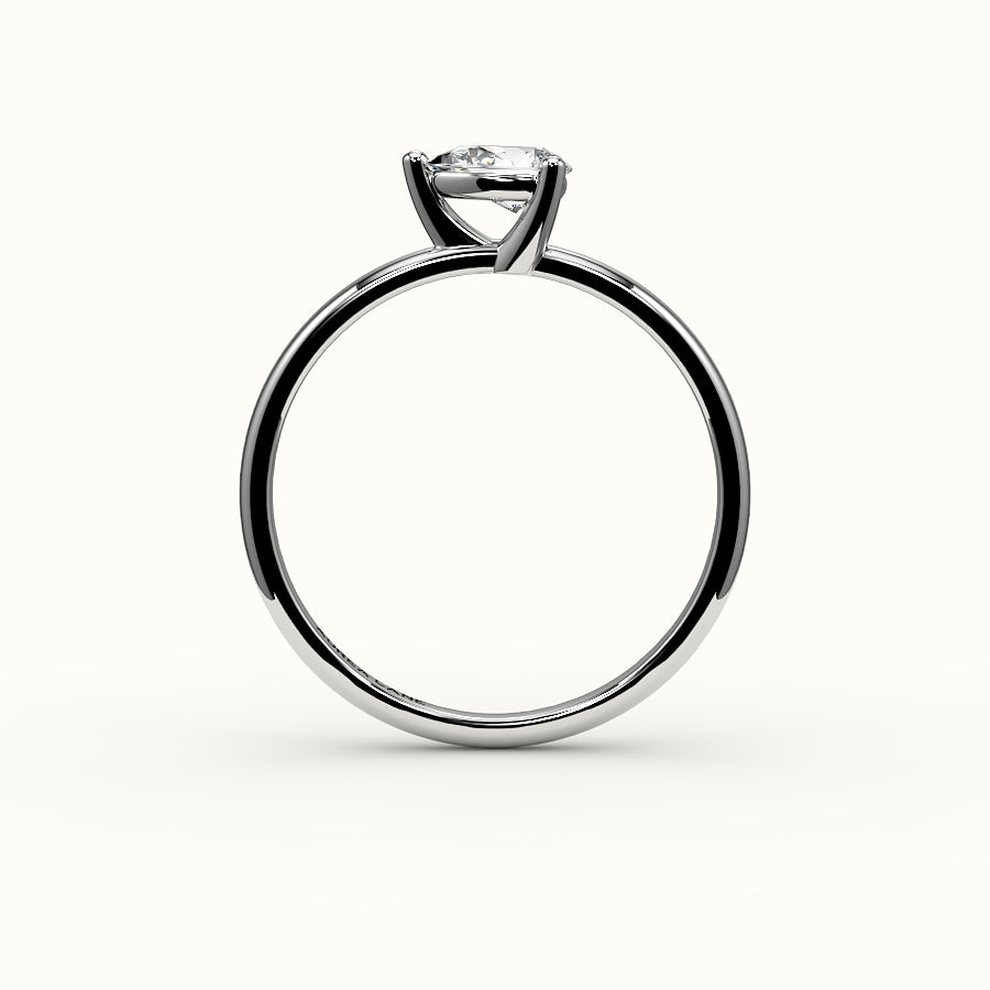 East-West Pear Cut Solitaire Ring Setting