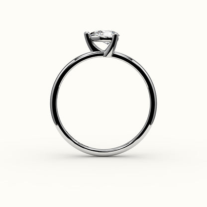 East-West Pear Cut Solitaire Ring Setting