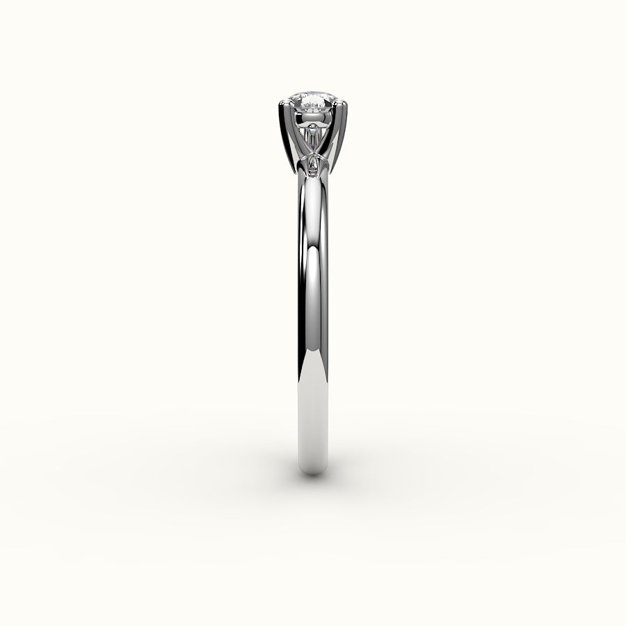 East-West Pear Cut Solitaire Ring Setting