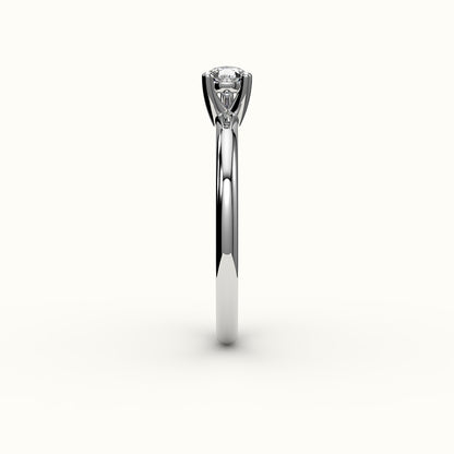 East-West Pear Cut Solitaire Ring Setting