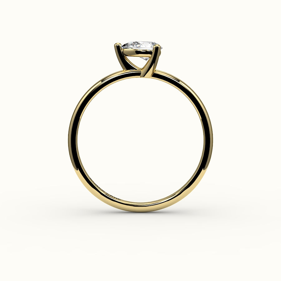 East-West Pear Cut Solitaire Ring Setting