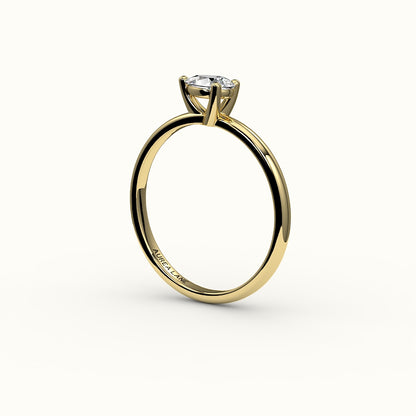 East-West Pear Cut Solitaire Ring Setting