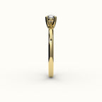 East-West Pear Cut Solitaire Ring Setting
