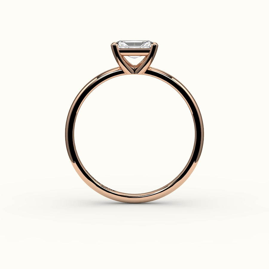East-West Radiant Cut Solitaire Ring Setting