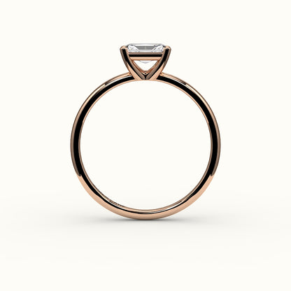 East-West Radiant Cut Solitaire Ring Setting