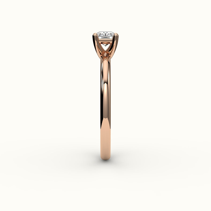East-West Radiant Cut Solitaire Ring Setting