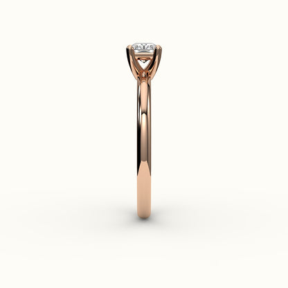 East-West Radiant Cut Solitaire Ring Setting