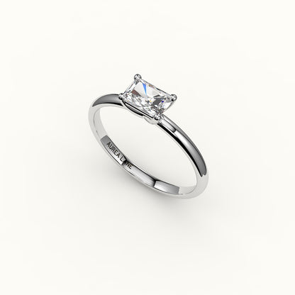 East-West Radiant Cut Solitaire Ring Setting