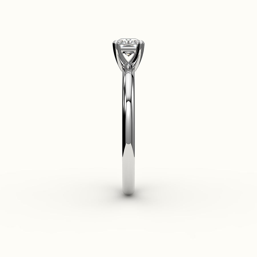 East-West Radiant Cut Solitaire Ring Setting