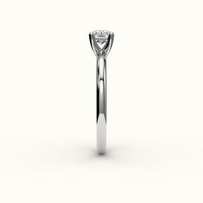 East-West Radiant Cut Solitaire Ring Setting