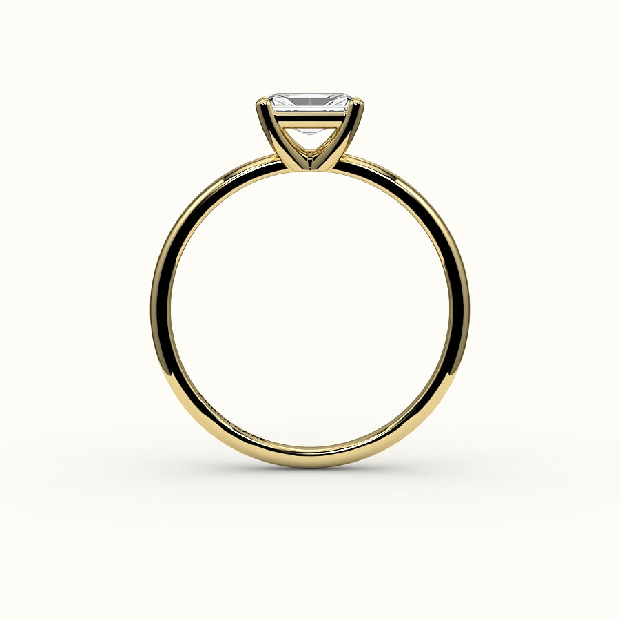 East-West Radiant Cut Solitaire Ring Setting