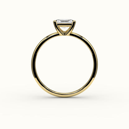 East-West Radiant Cut Solitaire Ring Setting