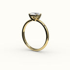 East-West Radiant Cut Solitaire Ring Setting
