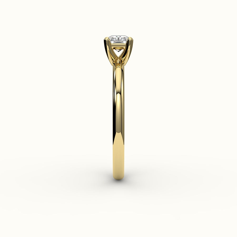 East-West Radiant Cut Solitaire Ring Setting