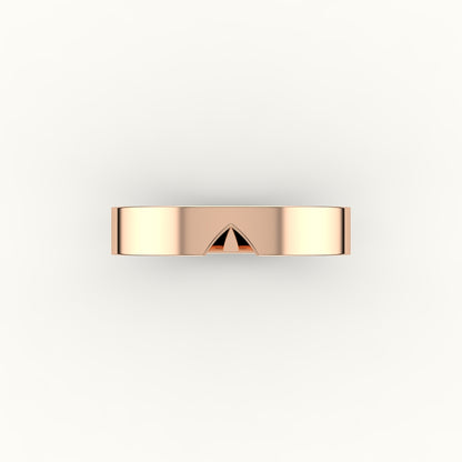 Classic Marquise Cut Carved Wedding Band