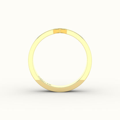 Classic Marquise Cut Carved Wedding Band
