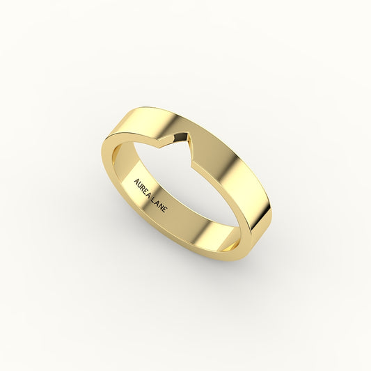 Classic Marquise Cut Carved Wedding Band