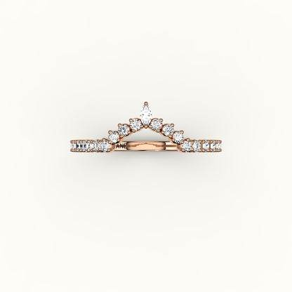 Marquise Crown Diamond Band