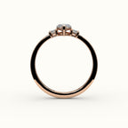 Marquise Cut Three-Stone Setting with Vertical Baguettes