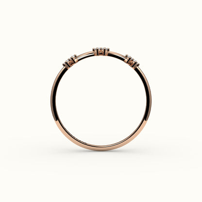 Skipped Marquise Diamond Band