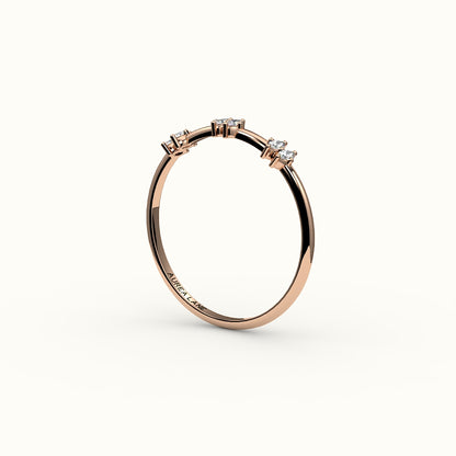 Skipped Marquise Diamond Band