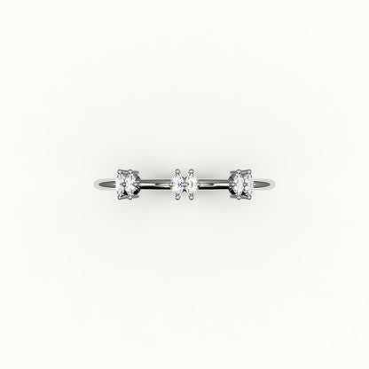 Skipped Marquise Diamond Band