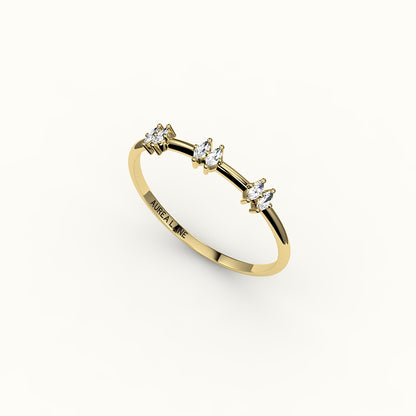Skipped Marquise Diamond Band
