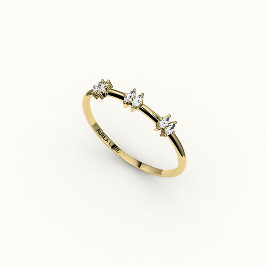 Skipped Marquise Diamond Band