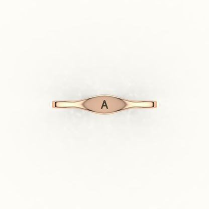 Modern Initial Signet Ring