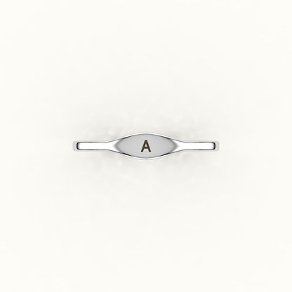 Modern Initial Signet Ring
