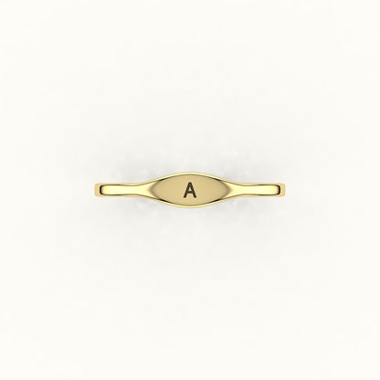 Modern Initial Signet Ring