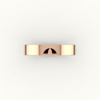 Classic Oval or Pear Cut Carved Wedding Band