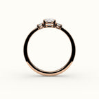 Oval Cut Three-Stone Setting with Vertical Baguettes