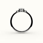 Oval Cut Three-Stone Setting with Vertical Baguettes