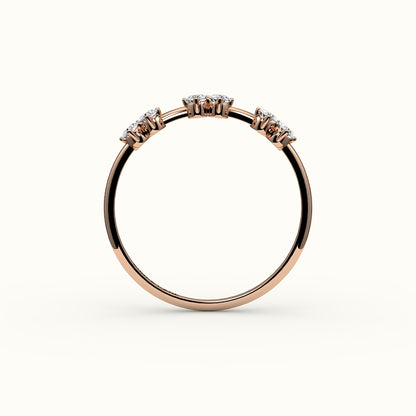 Skipped Oval Diamond Band