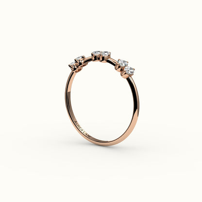 Skipped Oval Diamond Band